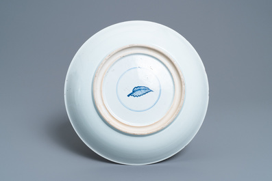 A Chinese famille verte 'antiquities' dish, Kangxi