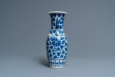 Ten mostly Chinese blue and white, famille rose and Imari-style vases, Kangxi and later