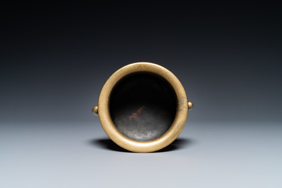 A Chinese bronze 'yilu' censer, Xuande mark, 17th C.