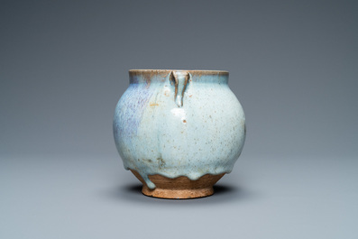 A globular Chinese junyao two-handled jar, Jin