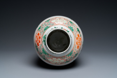 A Chinese famille verte 'pheasants' vase, Kangxi