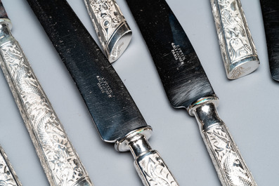 Twenty-five Chinese silver knives , 19/20th C.