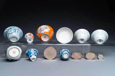 Une importante collection vari&eacute;e en porcelaine de Chine, Kangxi et apr&egrave;s