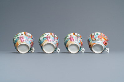 A Chinese Canton famille rose 18-piece tea service, 19th C.