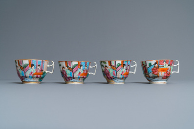 A Chinese Canton famille rose 18-piece tea service, 19th C.