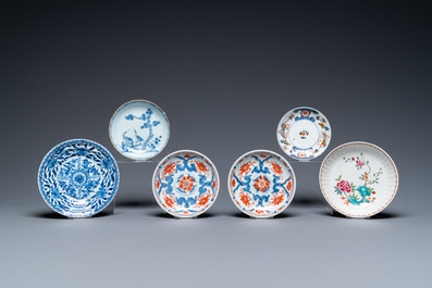 A varied collection of Chinese blue and white, famille rose and Imari-style porcelain, Kangxi/Qianlong