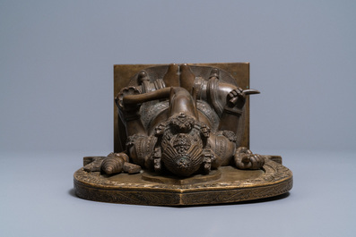 Une grande figure de Ganesh en bronze, Inde, 19/20&egrave;me