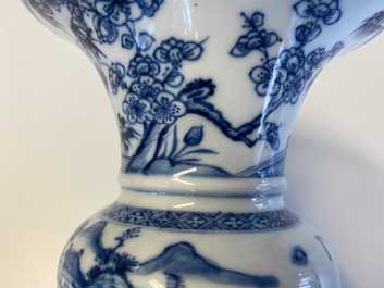 A Chinese blue and white 'zhadou', Kangxi