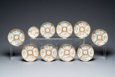 A Chinese Canton famille rose Scottish market Ormiston armorial 27-piece tea service, 19th C.