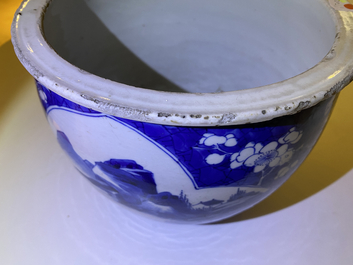 A Chinese blue and white jardini&egrave;re, Kangxi