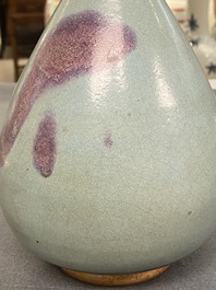 A Chinese 'yuhuchunping' junyao-glazed vase, probably Yuan or Song