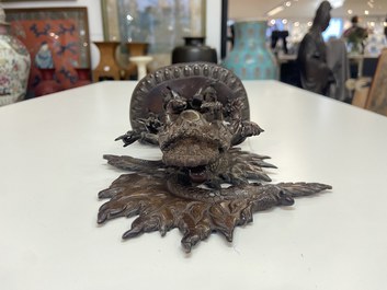 Une figure de Mahakala en bronze, Sino-Tibet, 17/18&egrave;me