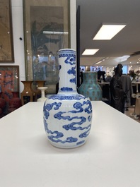 A Chinese blue and white 'Bleu de Hue' bottle vase for the Vietnamese market, Kangxi