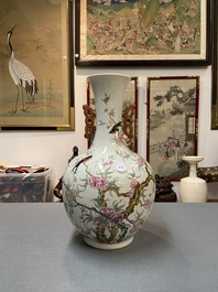 A Chinese famille rose bottle vase, Hongxian mark, Republic