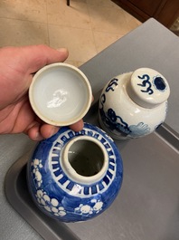 Quatorze vases en porcelaine de Chine en bleu et blanc, 18/20e eeuw