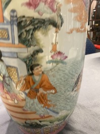 A Chinese famille rose vase, Qianlong mark, Republic