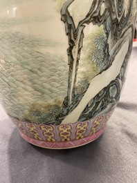 A Chinese famille rose vase, Qianlong mark, Republic