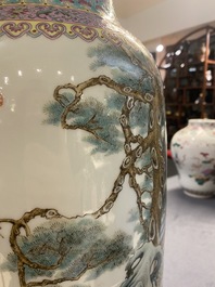 A Chinese famille rose vase, Qianlong mark, Republic