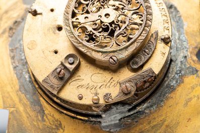 Un porte-montre en fa&iuml;ence polychrome de Marseille, France, 19&egrave;me