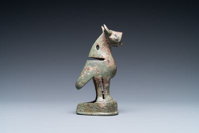 A Seljuk bronze model of a cat, Iran, 12/14th C.