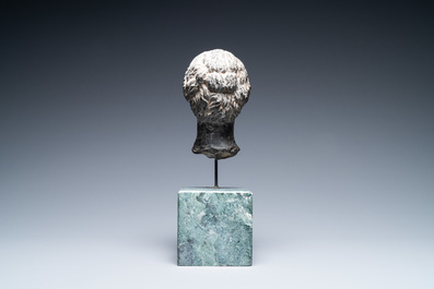 A Roman black marble head of a lady, 2nd/3rd C.