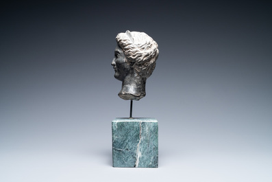 A Roman black marble head of a lady, 2nd/3rd C.