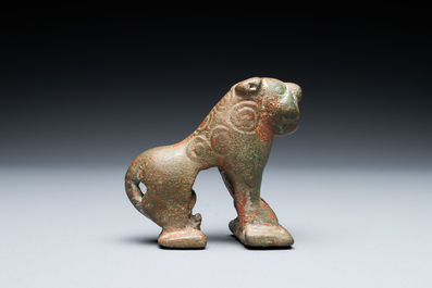 A Luristan bronze lion, Iran, 1st millenium BC