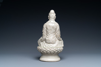 A pale celadon-glazed figure of Quan Am, North-Vietnam, 17/18th C.