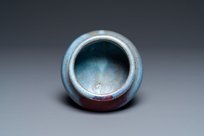 A Chinese tripod junyao censer, probably Song