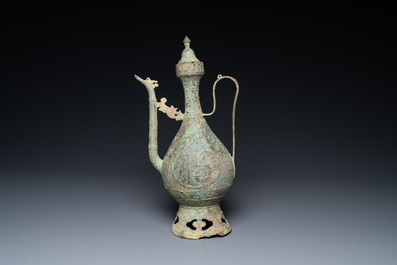 A Vietnamese bronze 'Phuc' and 'Tho' ewer, L&ecirc; Dynasty, 16/17th C.