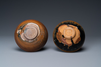 Two Chinese 'hare's fur' tea bowls, Song or later