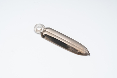 A blade-shaped rock crystal pendant, Funan kingdom, Oc Eo culture, Vietnam, 1st C. BC/7th C.