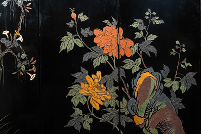 A Chinese eight-panel coromandel lacquer screen, 18/19th C.