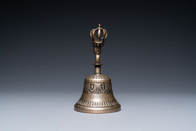 A Tibetan bronze bell, 16th C.