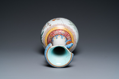 A Chinese famille rose 'playing boys' vase, Jiaqing mark, Republic