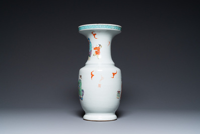 A Chinese famille rose 'immortals' vase, Yongzheng