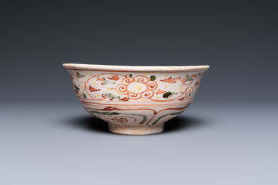 A polychrome Vietnamese or Annamese 'buffalo' bowl, L&ecirc;, 15th C.