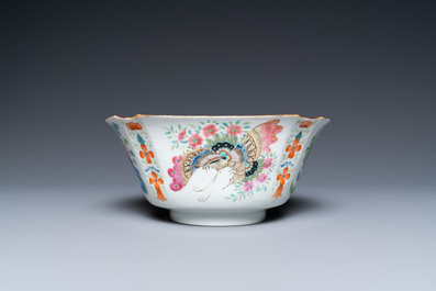 A Chinese famille rose 'butterfly' bowl, Chenghua mark, 19/20th C.