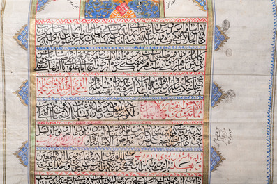 Un contrat de mariage en calligraphie nastaliq, Qajar, Iran, dat&eacute; 1879