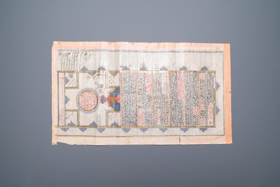 A Persian marriage contract in Nastaliq script, Qajar, Iran, dated 1879