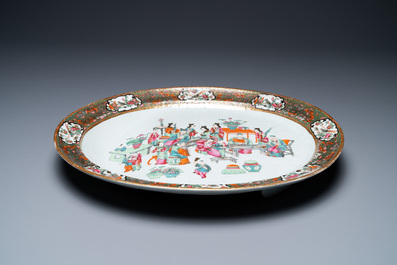 An extensive Chinese Canton famille rose dinner service, 19th C.