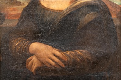 Ecole italienne, d'apr&egrave;s L&eacute;onard de Vinci: 'Mona Lisa', huile sur toile, dat&eacute;e 1839