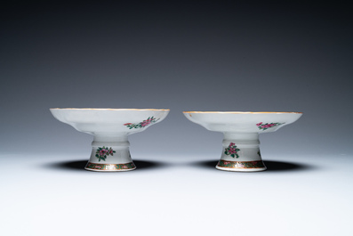 An extensive Chinese Canton famille rose dinner service, 19th C.