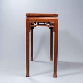 A Chinese rectangular huali table, 18/19th C.