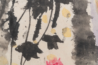 Ly Truc Son (Vietnam, 1949-): 'Woman with a candle', watercolour on paper, ca. 1989