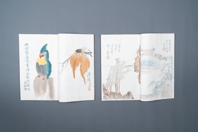 Een doos met twee albums met 200 houtsnedes waarvan 48 naar Qi Baishi en 38 naar Zhang Daqian, Rong Bao Zhai studio, Beijing, 1952