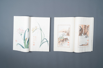 Een doos met twee albums met 200 houtsnedes waarvan 48 naar Qi Baishi en 38 naar Zhang Daqian, Rong Bao Zhai studio, Beijing, 1952