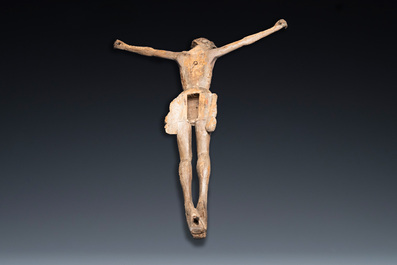 A large polychromed oak figure of Christ, Flanders, 1st quarter 16th C.