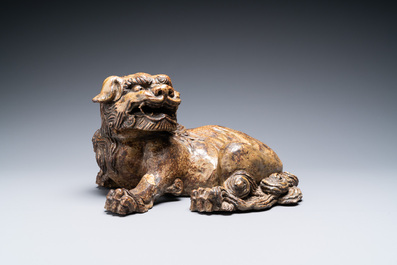 A Japanese glazed pottery Shishi, Edo, 17/18th C.