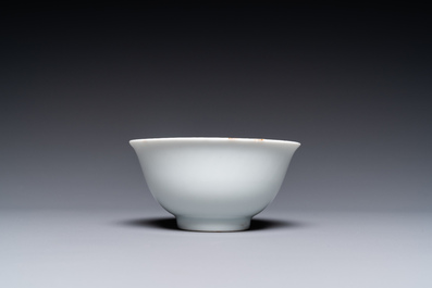 A rare Chinese monochrome white-glazed bowl, Jinlu Dajiao Tan Yong mark, Jiajing